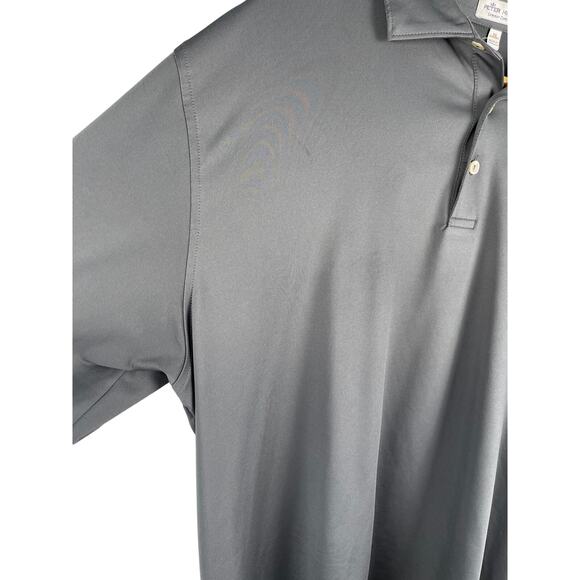 Peter Millar Dark Gray Tour Fit Relaxed Performance Polo Size XL - Picture 7 of 9